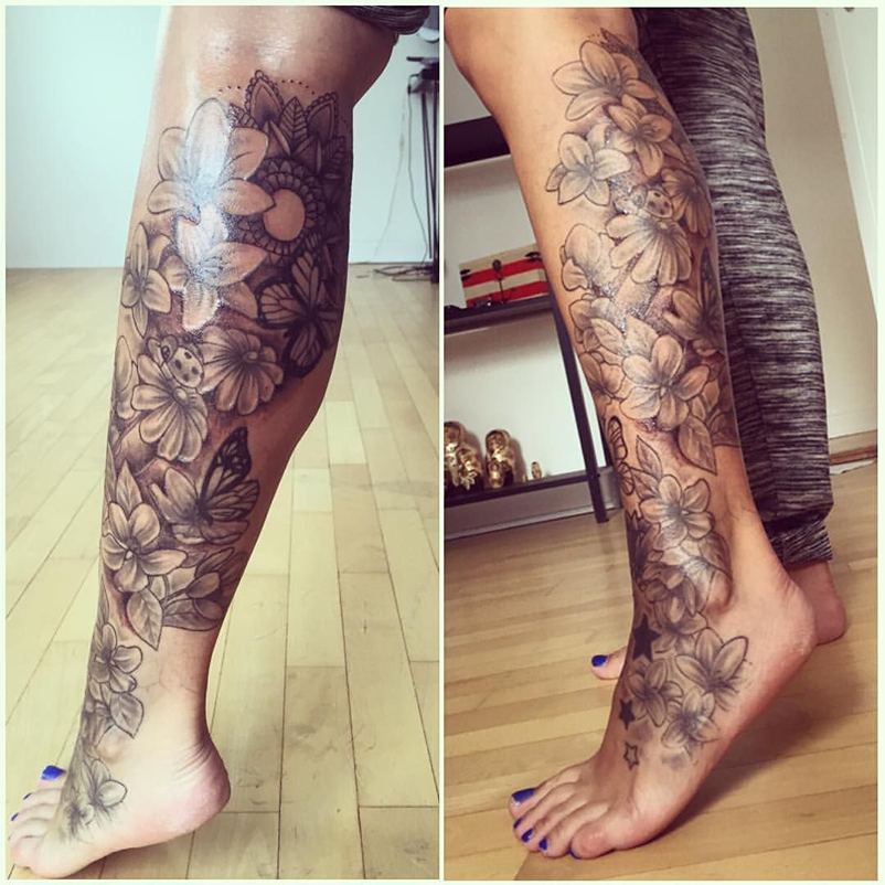 my half sleeve leg tattoo, my half sleeve leg tattoo. by In…