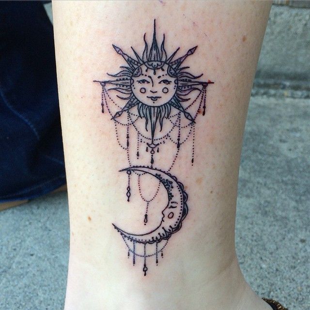 Sun And Moon Tattoos Meaning, Design and Ideas (2024)