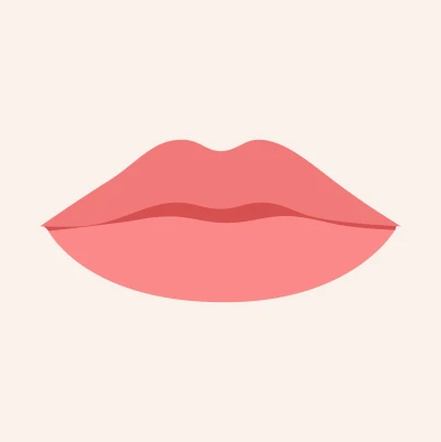 Bow-shaped lips with a defined cupid’s bow and balanced upper and lower lip