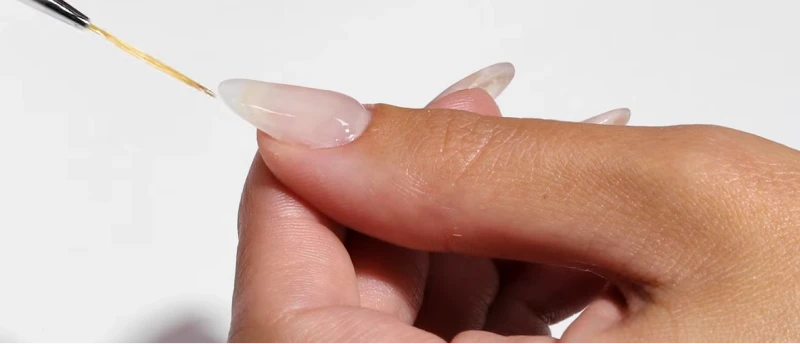 process of applying builder gel on nails