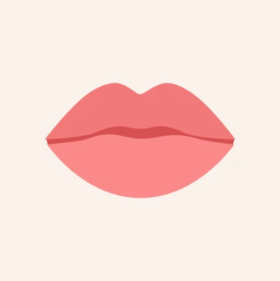 Heart-shaped lips with a pronounced cupid’s bow and fuller upper lip