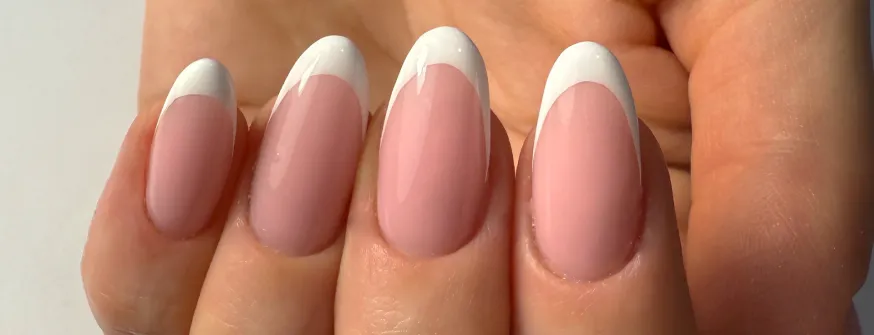 pink almond nails