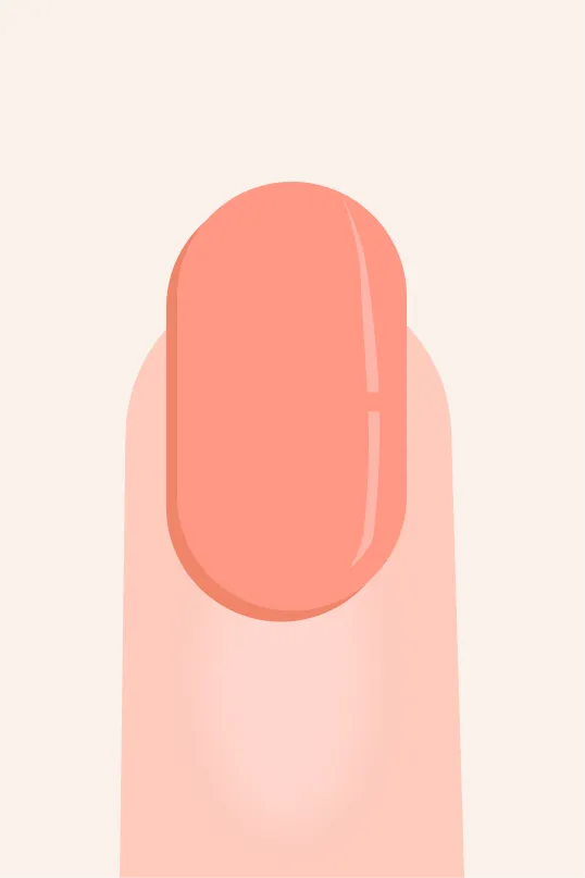 infographic showing round nail shape