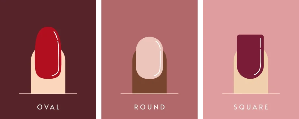infographic showing which nail shapes are not good for wide nail beds